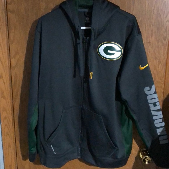 Nike Other - Green Bay Packers Nike Zip Up Hooded Sweatshirt